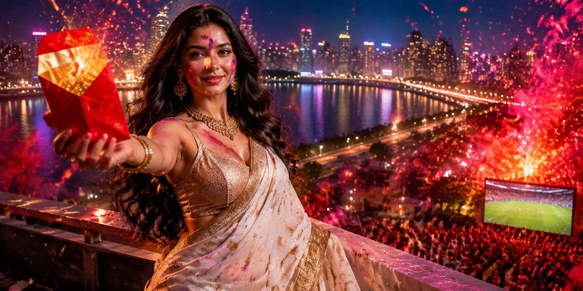 Excited players celebrating Indian festival with bonuses and Andar Bahar gaming